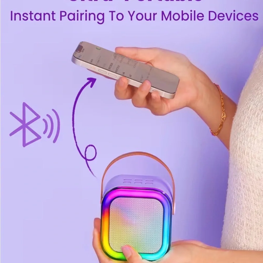 Pink Mini Wireless Karaoke Machine Perfect for Easter Baskets
